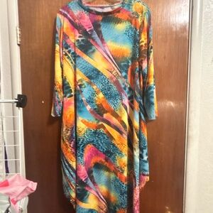 Multicolor Abstract Women's Dress